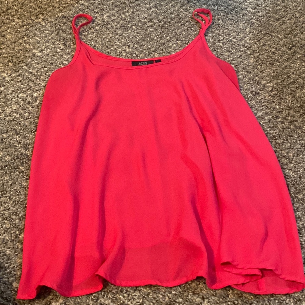 Pink Apt. 9 sheer tank top. Size L
